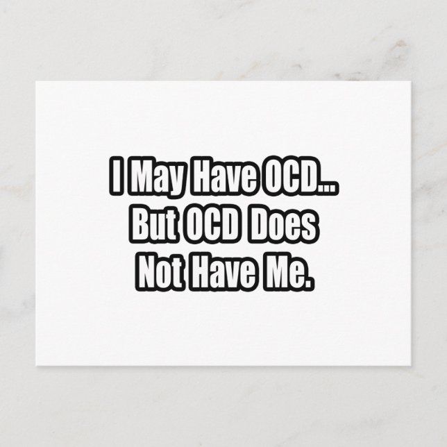 Jag kan ha OCD, men... Vykort (Framsida)