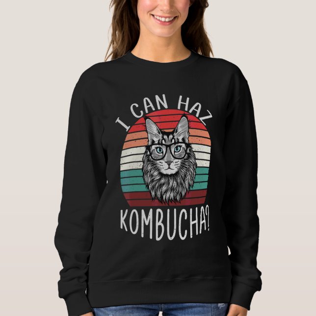Jag kan Haz Kombucha Cat Probiotic Drink T T Shirt (Framsida)
