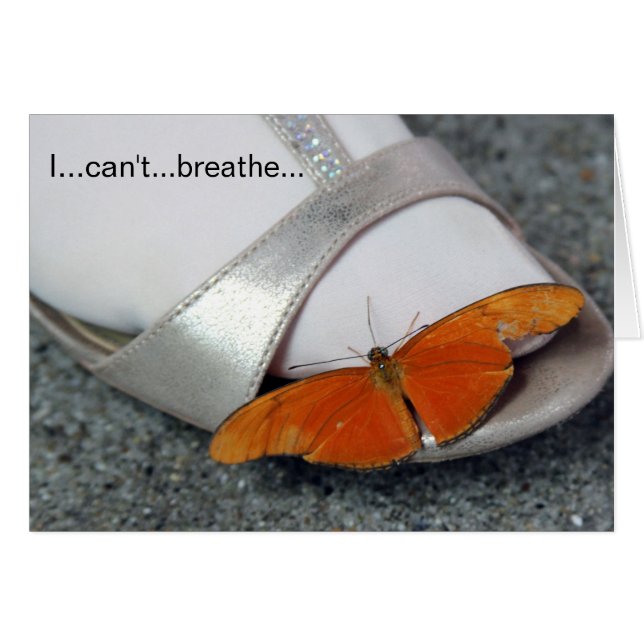 Jag kan inte andas hälsningskort (Framsidan Horizontal)