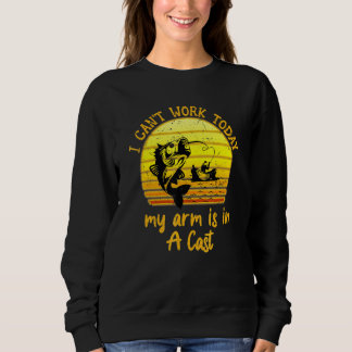 Jag kan inte arbeta i dag mitt Arm är i kustfiske T Shirt