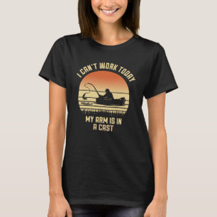 Jag kan inte arbeta i dag när Arm är i en Tjock fö T Shirt