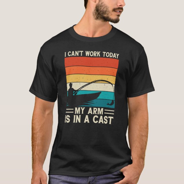 Jag kan inte arbeta idag.. arm är i ett kast t shirt (Framsida)