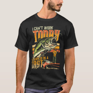 Jag kan inte arbeta idag.. Arm är i ett kustfiske T Shirt
