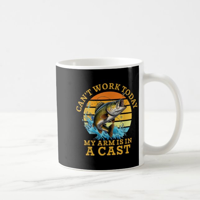 Jag Kan Inte Arbeta Idag Min Arm Är I En Gips Skra Kaffemugg (Höger)
