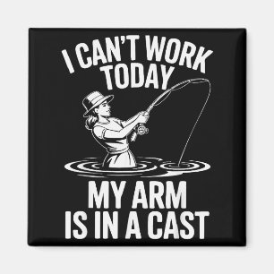 Jag Kan Inte Arbeta Idag Min Arm Sittar I Gips Fis Magnet