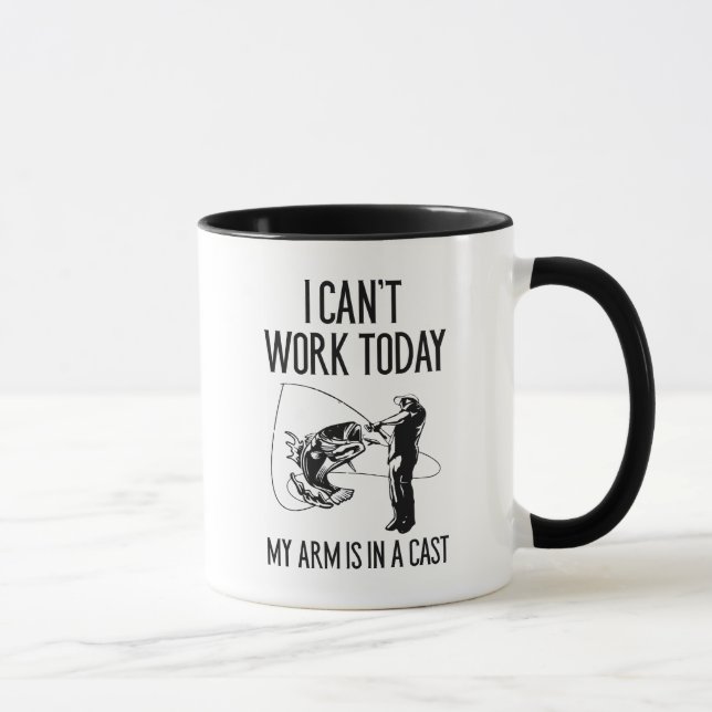 Jag Kan Inte Arbeta Idag Mugg (Höger)