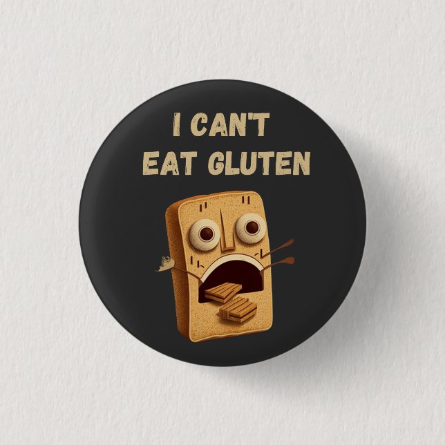 Jag kan inte äta Gluten Knapp (Framsida)