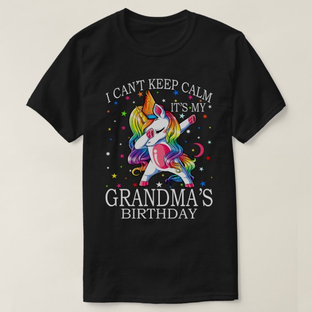 Jag kan inte Behålla Lugn Det är min GRANDMA Birth T Shirt (Design framsida)