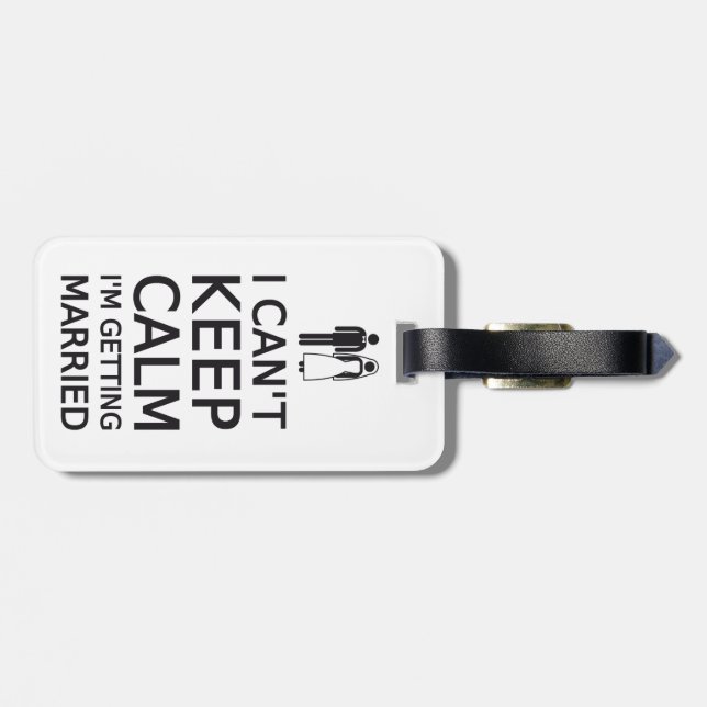 Jag kan inte behålla lugn, jag gifta sig bagagebricka (Baksida Vågrät)