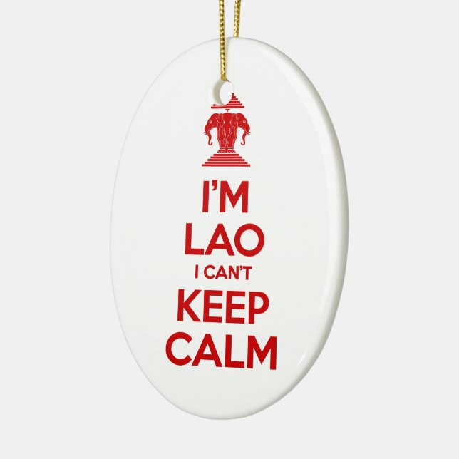 Jag kan inte Behålla Lugn Julgransprydnad Keramik (Vänster)