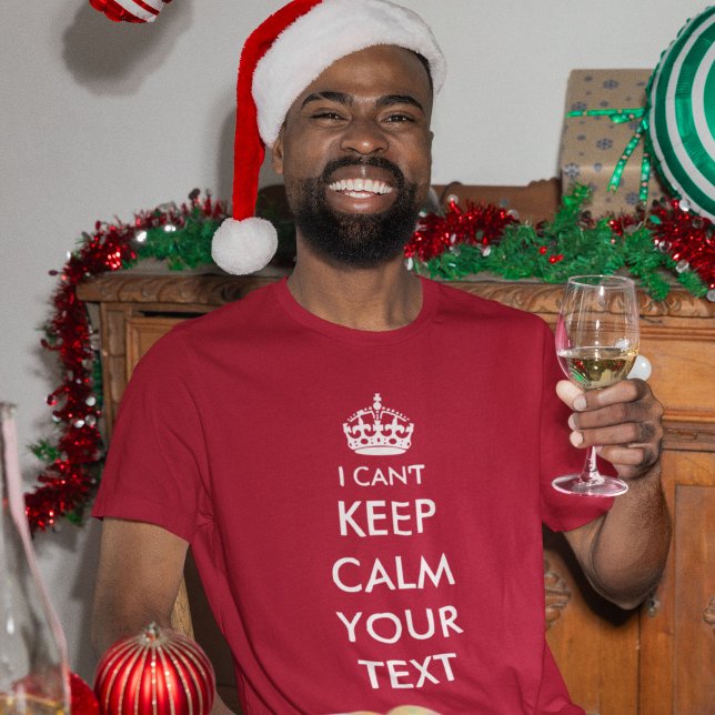 Jag kan inte Behålla Lugn och text T Shirt (can't keep calm)