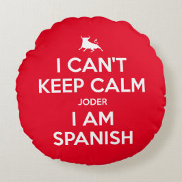 Jag kan inte Behålla Lugn Rund Kudde