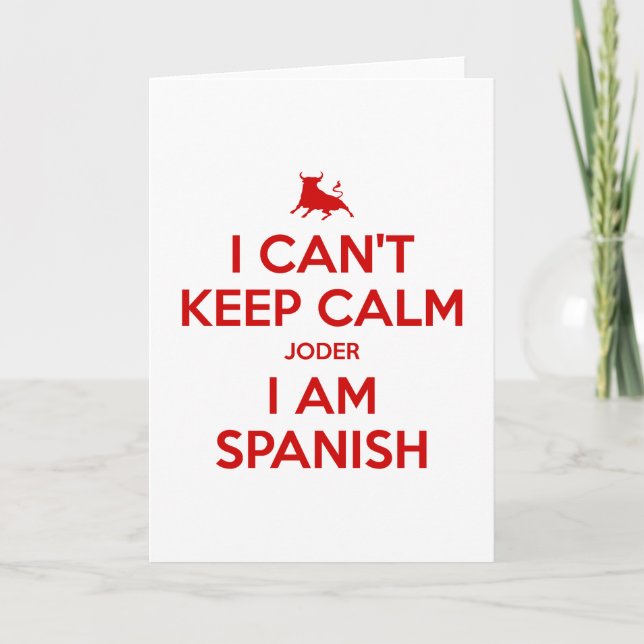 Jag kan inte Behålla Lugn Tack Kort (Framsida)