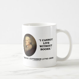 Jag kan inte bo utan bokar kaffemugg