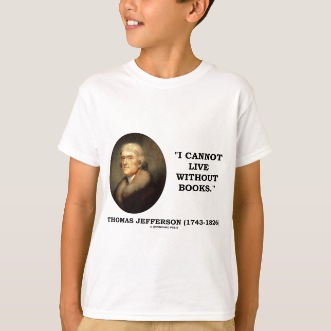 Jag kan inte bo utan bokar t-shirt (Framsida)