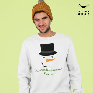 Jag kan inte bygga en snögubbe-Toppen Funny Cat Lång Ärmad Tröja