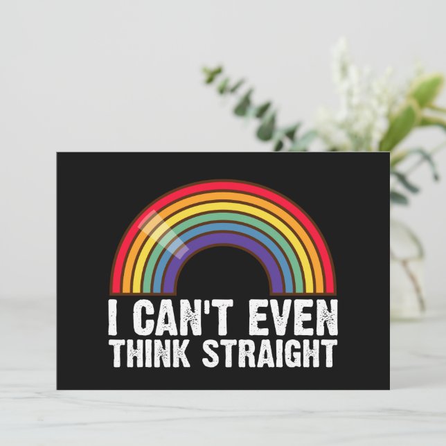 Jag Kan Inte Ens Ens Tänka Rakt HBTQ-prismånad  Inbjudningar (Stående Fram)
