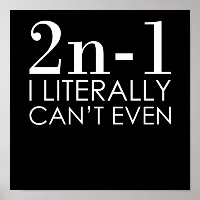 Jag kan inte ens Math Teacher Mathematics Math Poster (Framsidan)