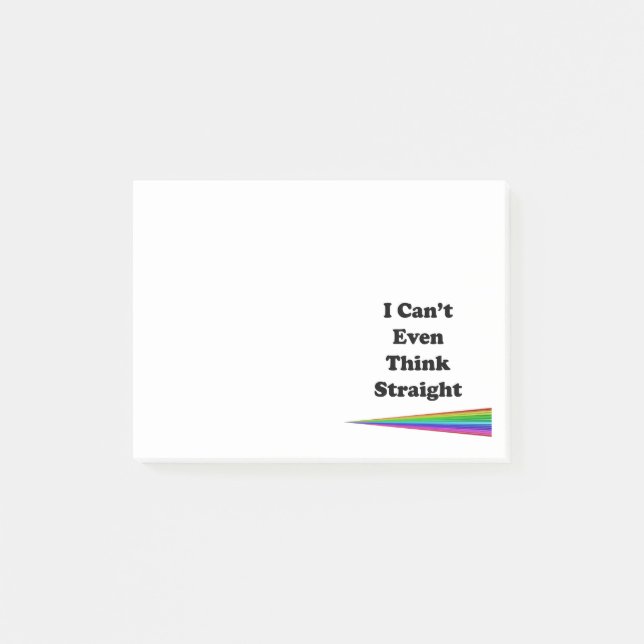 Jag kan inte ens Tänka Rak Post-it Block (Framsida)