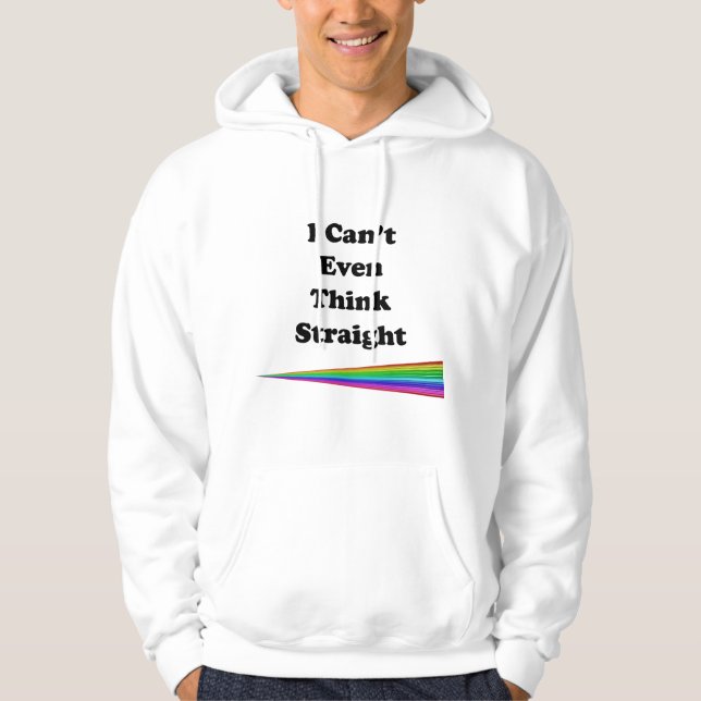 Jag kan inte ens Tänka Rak Sweatshirt Med Luva (Framsida)
