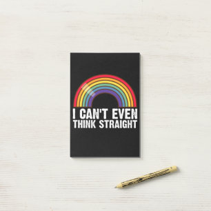 Jag kan inte ens tänka rakt HBTQ-prismånad Post-it Block