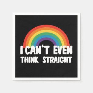 Jag Kan Inte Ens Tänka Rakt Roligt Gay Pride Pappersservett