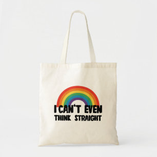 Jag Kan Inte Ens Tänka Rakt Roligt Gay Pride Tygkasse
