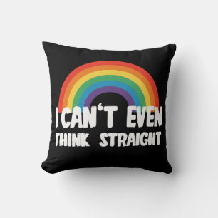 Jag Kan Inte Ens Tänka Rakt Roligt Hbtq-Pride Kudde