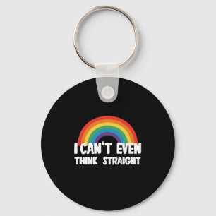 Jag Kan Inte Ens Tänka Rakt Roligt Hbtq-Pride Nyckelring