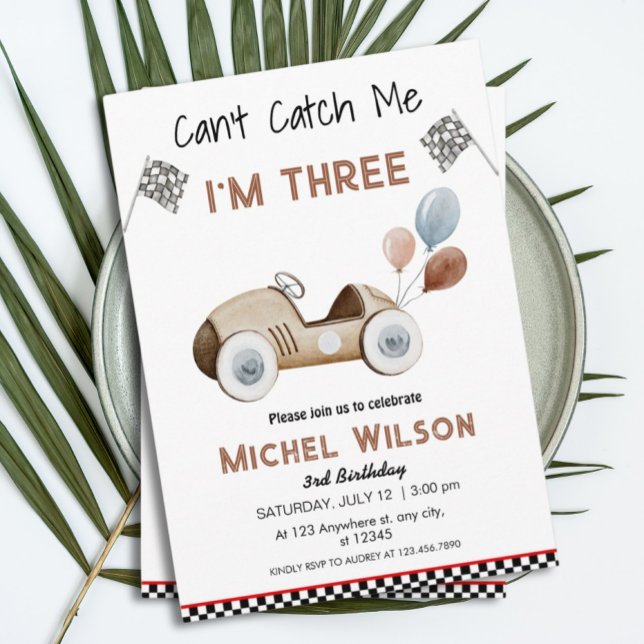 Jag kan inte fånga mig.. Jag är tre tävling-bildag Inbjudningar (Skapare uppladdad)