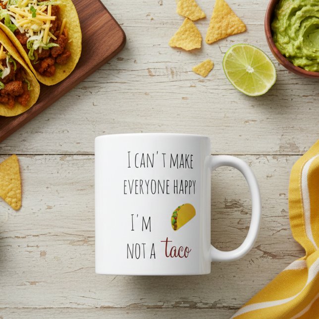 Jag kan inte göra alla glada Jag är inte en Taco K Kaffemugg (Skapare uppladdad)