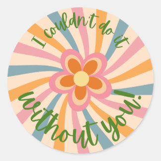 Jag kan inte göra det utan dekal runt klistermärke