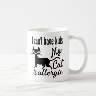 Jag kan inte ha barn mitt katt är allergisk kaffemugg