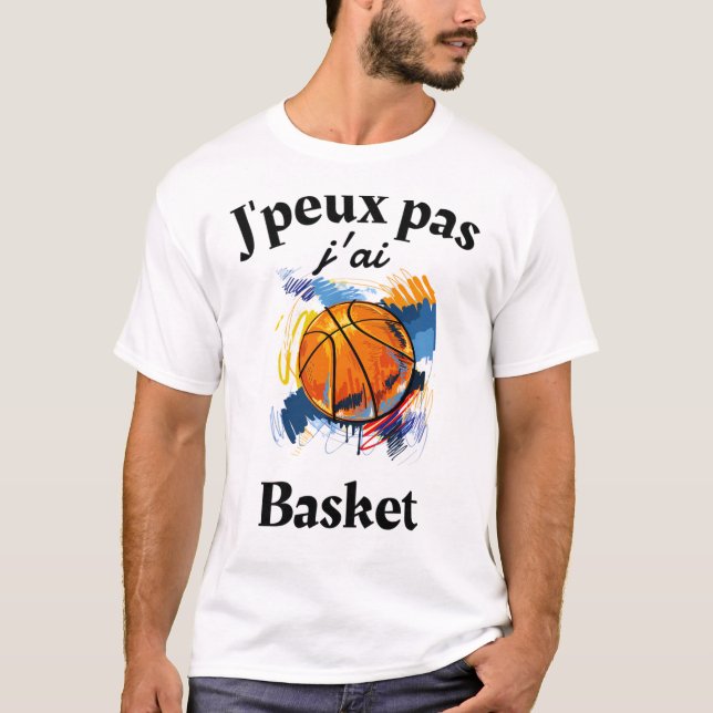 Jag kan inte ha Basketball T-Shirt (Framsida)