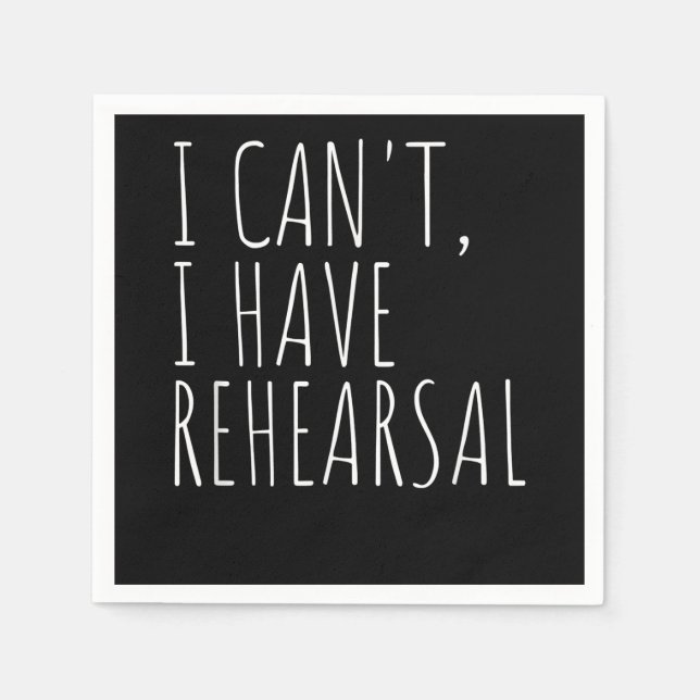 Jag kan inte ha en repeterakter Drama. Pappersservett (Framsidan)