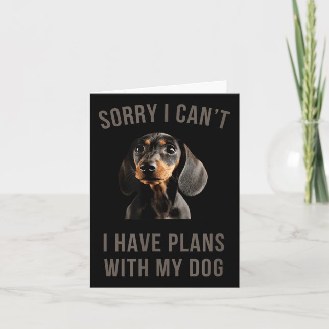 Jag kan inte ha planer med min Hund Kort (Framsida)