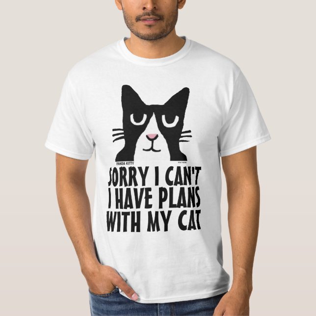 JAG KAN INTE HA PLANER MED MIN KATT, T-shirts (Framsida)