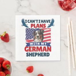 Jag kan inte ha planer med min tyska Shepherd Hund Pappersservett