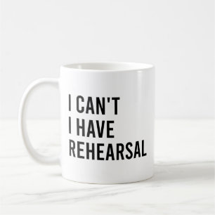 Jag kan inte ha Rehearsal Funny Music Lärare Kaffemugg