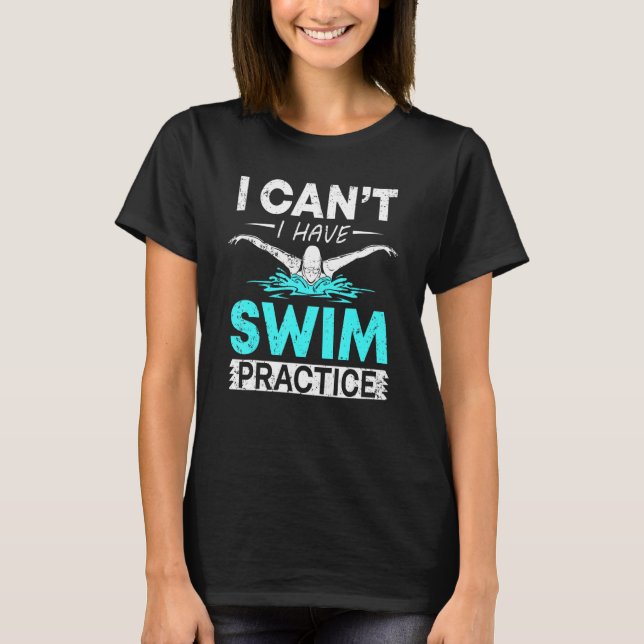 Jag kan inte ha Simma T Shirt (Framsida)