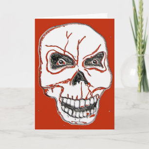 Jag kan inte hjälpa till, men Smile Skull Valentin Helgkort