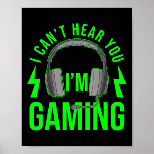 Jag Kan Inte Höra Dig Jag Spelar Spel T-Shirt Roli Poster