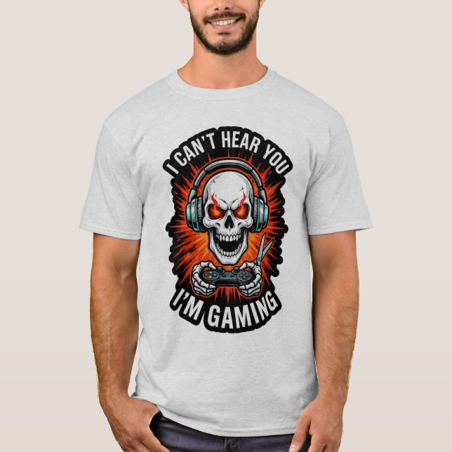 Jag Kan Inte Höra Dig Jag Spelar T-Shirt - Rolig H (Framsida)
