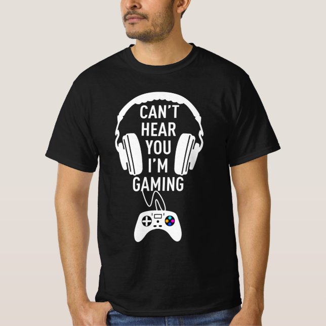 Jag kan inte höra dig spela. t shirt (Framsida)