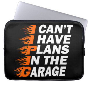 Jag kan inte, jag har planer i garaget Bilälskare  Laptop Fodral