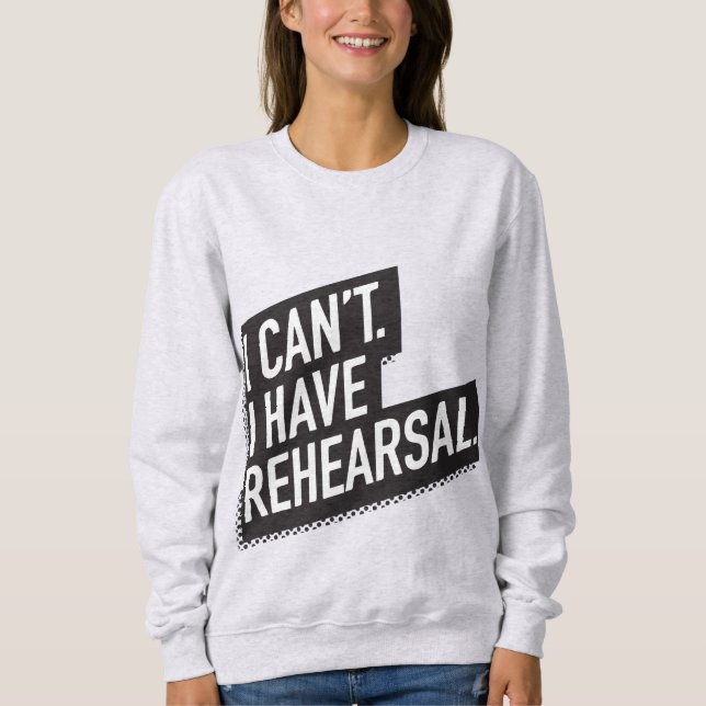 Jag kan inte. Jag har repetition. text för kvarter T Shirt (Framsida)