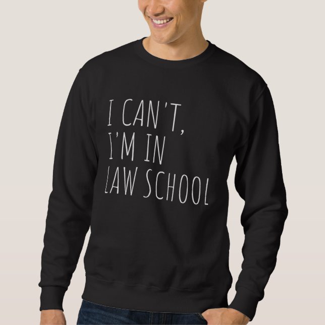 Jag kan inte, jag studerar juridik  Juridikstudent Lång Ärmad Tröja (Framsida)