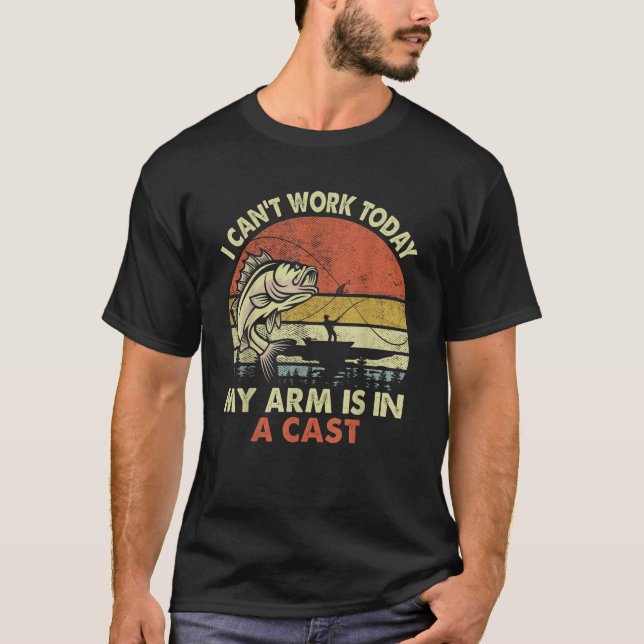 Jag kan inte jobba i dag.. Arm är i skugga T Shirt (Framsida)