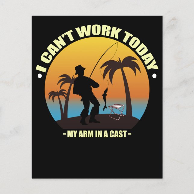 Jag kan inte jobba idag.. Arm är i en kustfiskare (Framsida)