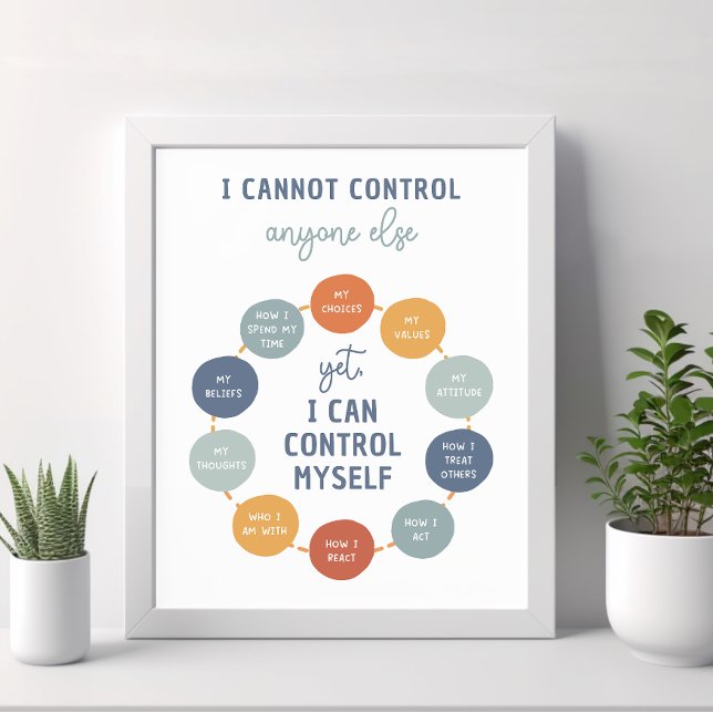 Jag kan inte kontrollera någon annan 18X24 Poster (I Cannot Control Anyone Else, social emotional learning, classroom poster, montessori, educational)